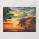 Search for coastal sunset postcards Palm trees