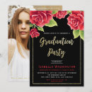 Search for red rose graduation invitations Watercolor flowers