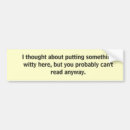 Search for witty bumper stickers Funny