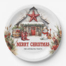 Search for minimalist christmas plates Red and green