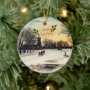 Search for horse sleigh ornaments Vintage