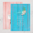 Recherche de turquoise coral wedding invitations Tropical