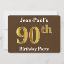 Recherche de brown anniversaire invitations Élégant