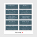 Search for navy and white wedding stickers Names