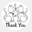 Search for cat wedding stickers Black and white