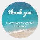 Search for thank you beach wedding stickers Tropical
