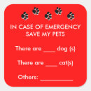 Search for in case of fire stickers Pets