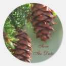 Search for pinecone wedding stickers Evergreen