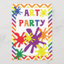 Search for paint splatter birthday invitations Kids