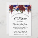 Search for navy bridal shower invitations Burgundy