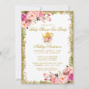 Recherche de rose gold baby shower invitations Aquarelle florale