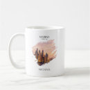 Recherche de beau paysage tasses Aquarelle