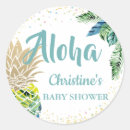 Search for teal blue baby shower stickers Tropical