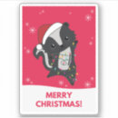 Search for cute skunks stickers Christmas animals