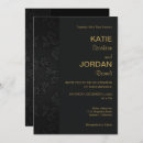 Search for black gold damask wedding invitations Classy