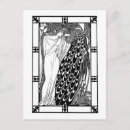 Search for art nouveau peacock postcards Peacocks