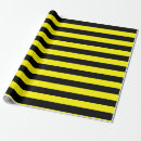Recherche de noir et jaune papier cadeau Rayures noires