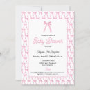 Search for ribbon baby girl shower invitations Watercolor bow