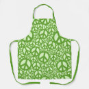 Search for peace sign aprons Green