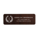 Search for rustic wreath return address labels Wood