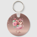 Recherche de hibou rose porteclés Monogramme