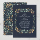 Search for navy blue gold bridal shower invitations Greenery