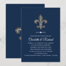 Search for fleur de lis wedding invitations Silver
