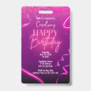 Search for badge birthday invitations Neon
