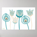 Search for turquoise flowers posters Abstract