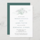 Search for green and white rehearsal dinner invitations Rustic