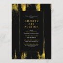 Search for charity invitations Black and gold