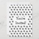 Recherche de pattes noires invitations Empreinte de patte