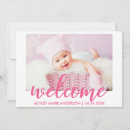 Search for pink birth announcement cards Welcome