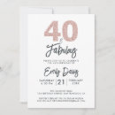 Search for glitter 40th birthday invitations Fortieth