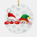 Search for elf in ornaments Santa claus