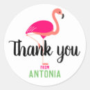 Search for pink flamingo birthday stickers Thank you