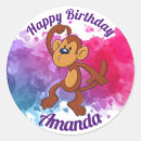 Search for cute cartoon monkey stickers Birthday