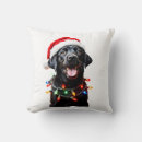 Search for black lab christmas pillows Dog