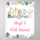 Search for adopt an animal sign posters Jungle animals