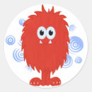 Recherche de monstre rouge autocollants Imaginaire