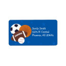 Search for football return address labels Blue