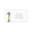 Search for purple iris return address labels Green