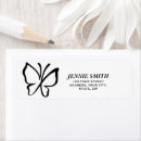 Search for elegant butterfly return address labels Modern