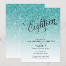 Search for 18 year old birthday invitations Glitter