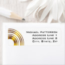 Search for gold circle return address labels Modern