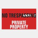 Search for trespassers stickers Trespassing