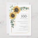 Search for 100th birthday invitations Botanical