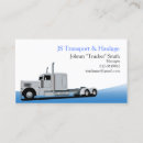 Search for semi truck business cards Haulage
