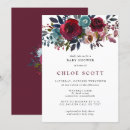 Search for burgundy floral baby shower invitations Winter