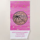 Search for family vacation beach towels Palm tree